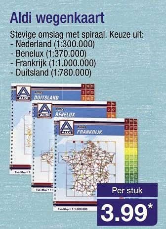 Aanbiedingen Aldi wegenkaart - Huismerk - Aldi - Geldig van 03/07/2017 tot 08/07/2017 bij Aldi