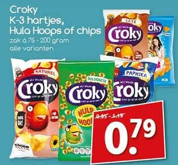 Aanbiedingen Croky k-3 hartjes, hula hoops of chips - Croky - Geldig van 04/07/2017 tot 09/07/2017 bij Agrimarkt