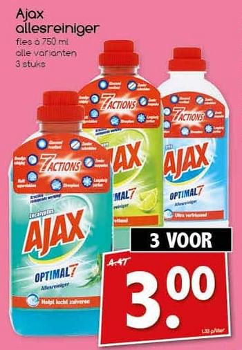 Aanbiedingen Ajax allesreiniger - Ajax - Geldig van 04/07/2017 tot 09/07/2017 bij Agrimarkt