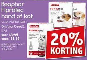 Aanbiedingen Beophar fiprotec hond of kat - beophar - Geldig van 04/07/2017 tot 09/07/2017 bij Agrimarkt