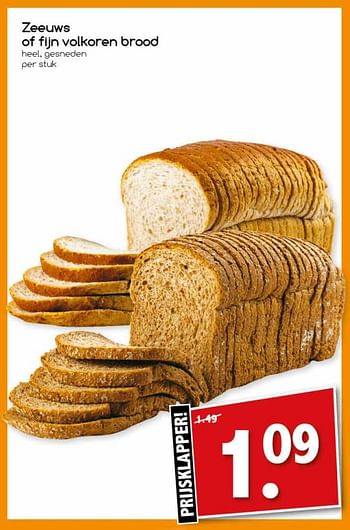 Aanbiedingen Zeeuws of fijn volkoren brood - Huismerk - Agrimarkt - Geldig van 04/07/2017 tot 09/07/2017 bij Agrimarkt