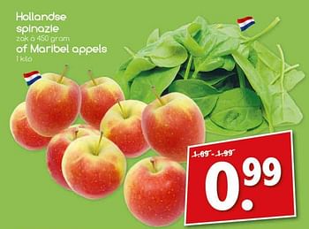 Aanbiedingen Hollandse spinazie of marlbel appels - Huismerk - Agrimarkt - Geldig van 04/07/2017 tot 09/07/2017 bij Agrimarkt