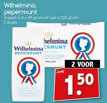 Aanbiedingen Wilhelmina pepermunt - Wilhelmina - Geldig van 04/07/2017 tot 09/07/2017 bij Agrimarkt
