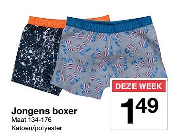 Aanbiedingen Jongens boxer - Huismerk - Zeeman  - Geldig van 08/07/2017 tot 15/07/2017 bij Zeeman