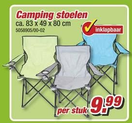 Aanbiedingen Camping stoelen - Huismerk - Poco - Geldig van 03/07/2017 tot 16/07/2017 bij Poco
