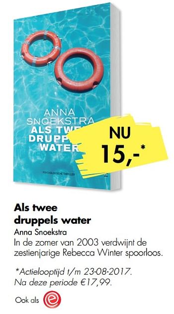 Aanbiedingen Als twee druppels water - Huismerk - The Read Shop - Geldig van 03/07/2017 tot 23/07/2017 bij The Read Shop