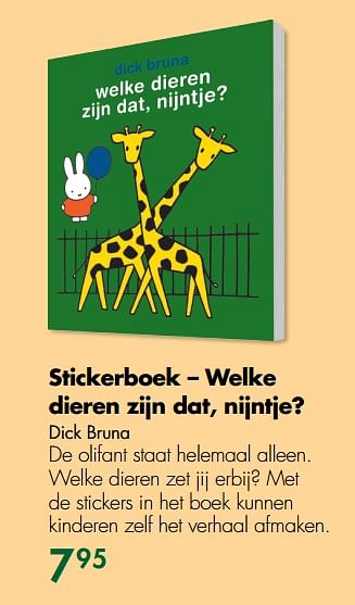 Aanbiedingen Stickerboek welke dieren zijn dat, nijntje? dick bruna - Huismerk - The Read Shop - Geldig van 03/07/2017 tot 23/07/2017 bij The Read Shop