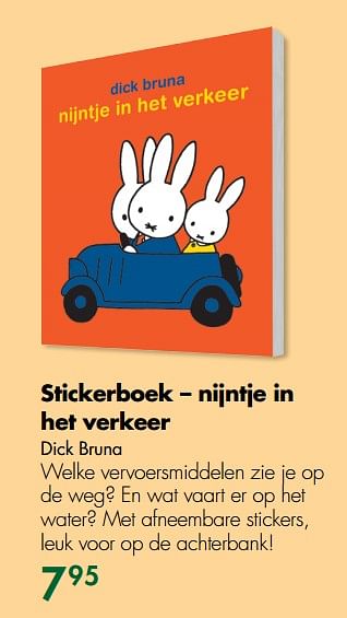 Aanbiedingen Stickerboek nijntje in het verkeer dick bruna - Huismerk - The Read Shop - Geldig van 03/07/2017 tot 23/07/2017 bij The Read Shop