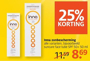 Aanbiedingen Inna zonbescherming - Inna Suncare - Geldig van 03/07/2017 tot 16/07/2017 bij Etos