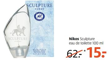 Aanbiedingen Nikos sculpture eau de toilette - Nikos - Geldig van 03/07/2017 tot 16/07/2017 bij Etos