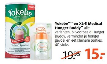 Aanbiedingen Yokebe en xl-s medical hunger buddy - Huismerk - Etos - Geldig van 03/07/2017 tot 16/07/2017 bij Etos