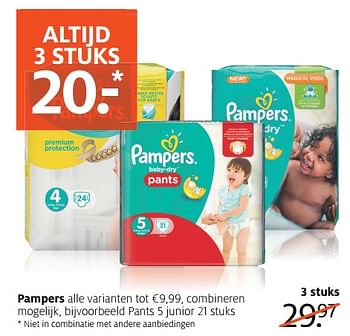 Aanbiedingen Pampers - Pampers - Geldig van 03/07/2017 tot 16/07/2017 bij Etos