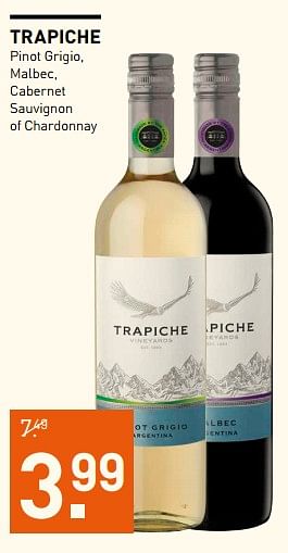 Aanbiedingen Trapiche - Witte wijnen - Geldig van 04/07/2017 tot 16/07/2017 bij Gall & Gall