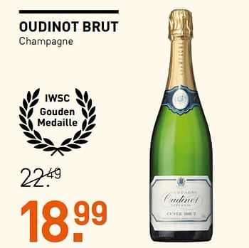 Aanbiedingen Oudinot brut - Champagne - Geldig van 04/07/2017 tot 16/07/2017 bij Gall & Gall