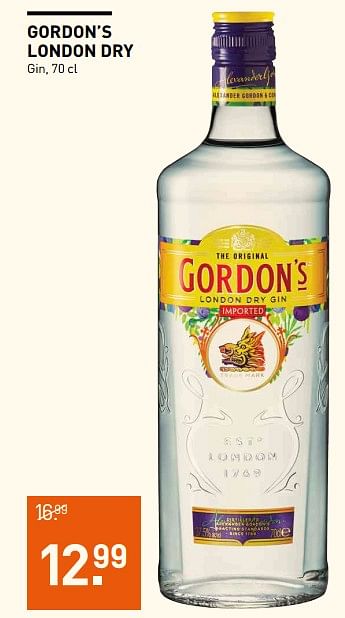 Aanbiedingen Gordon`s london dry - Gordon's - Geldig van 04/07/2017 tot 16/07/2017 bij Gall & Gall