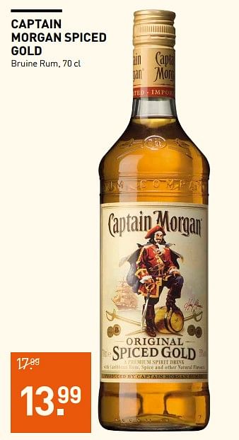 Aanbiedingen Captain morgan spiced gold - Captain Morgan - Geldig van 04/07/2017 tot 16/07/2017 bij Gall & Gall