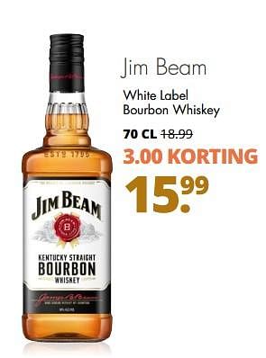 Aanbiedingen Jim beam white label bourbon whiskey - Jim Beam - Geldig van 04/07/2017 tot 15/07/2017 bij Mitra