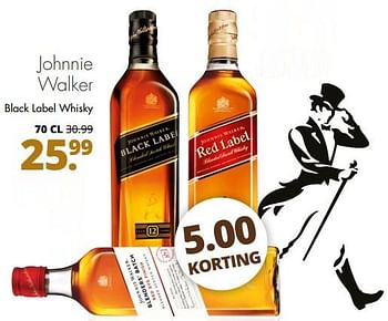 Aanbiedingen Johnnie walker black label whisky - Johnnie Walker - Geldig van 04/07/2017 tot 15/07/2017 bij Mitra