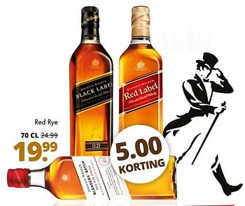 Aanbiedingen Red rye - Johnnie Walker - Geldig van 04/07/2017 tot 15/07/2017 bij Mitra