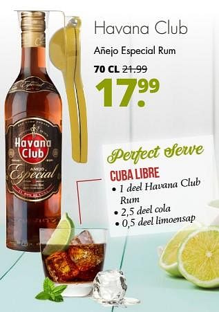 Aanbiedingen Havana club añejo especial rum - Havana club - Geldig van 04/07/2017 tot 15/07/2017 bij Mitra