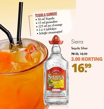 Aanbiedingen Sierra tequila silver - Sierra - Geldig van 04/07/2017 tot 15/07/2017 bij Mitra
