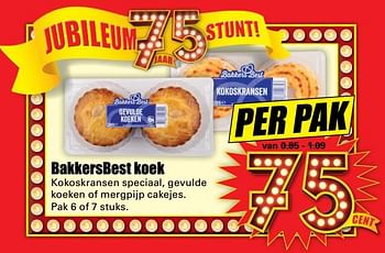 Aanbiedingen Bakkersbest koek - BakkersBest - Geldig van 09/07/2017 tot 15/07/2017 bij Lekker Doen