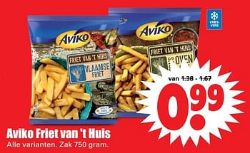 Aanbiedingen Aviko friet van `t huis - Aviko - Geldig van 09/07/2017 tot 15/07/2017 bij Lekker Doen