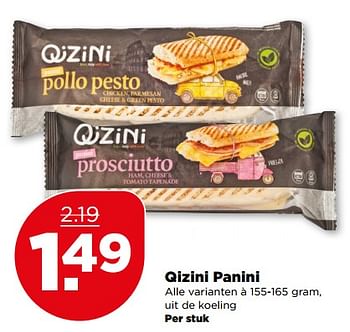 Aanbiedingen Qizini panini - Qizini - Geldig van 09/07/2017 tot 15/07/2017 bij Plus