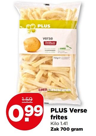 Aanbiedingen Plus verse frites - Huismerk - Plus - Geldig van 09/07/2017 tot 15/07/2017 bij Plus