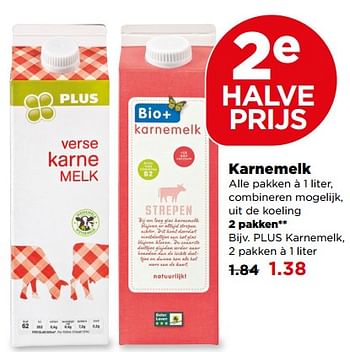 Aanbiedingen Plus karnemelk - Huismerk - Plus - Geldig van 09/07/2017 tot 15/07/2017 bij Plus