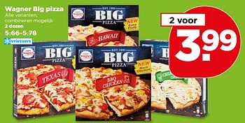 Aanbiedingen Wagner big pizza - Original Wagner - Geldig van 09/07/2017 tot 15/07/2017 bij Plus