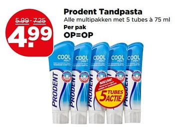 Aanbiedingen Prodent tandpasta - Prodent - Geldig van 09/07/2017 tot 15/07/2017 bij Plus