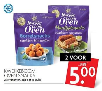 Aanbiedingen Kwekkeboom oven snacks - KWEKKEBOOM - Geldig van 09/07/2017 tot 15/07/2017 bij Deka Markt