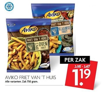 Aanbiedingen Aviko friet van `t huis - Aviko - Geldig van 09/07/2017 tot 15/07/2017 bij Deka Markt