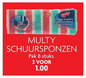 Aanbiedingen Multy schuursponzen - Multy - Geldig van 09/07/2017 tot 15/07/2017 bij Deka Markt