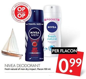 Aanbiedingen Nivea deodorant - Nivea - Geldig van 09/07/2017 tot 15/07/2017 bij Deka Markt