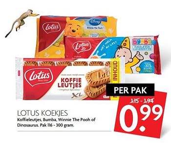 Aanbiedingen Lotus koekjes - Lotus Bakeries - Geldig van 09/07/2017 tot 15/07/2017 bij Deka Markt