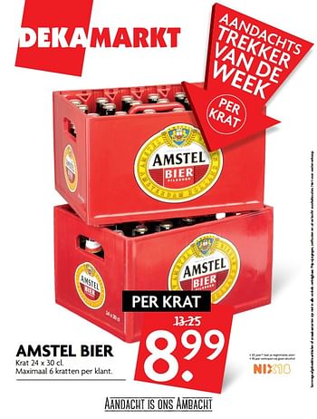 Aanbiedingen Amstel bier - Amstel - Geldig van 09/07/2017 tot 15/07/2017 bij Deka Markt