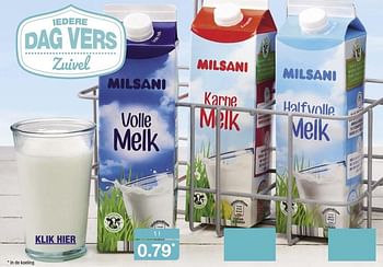 Aanbiedingen Milsani volle melk - Milsani - Geldig van 09/07/2017 tot 15/07/2017 bij Aldi