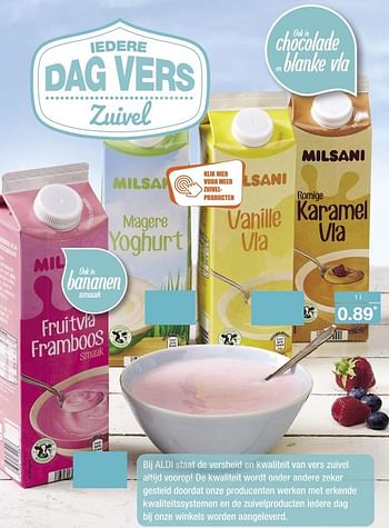 Aanbiedingen Milsani romige karamel vla - Milsani - Geldig van 09/07/2017 tot 15/07/2017 bij Aldi