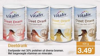 Aanbiedingen Dieetdrank - Vitalis - Geldig van 09/07/2017 tot 15/07/2017 bij Aldi