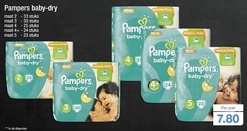 Aanbiedingen Pampers baby-dry - Pampers - Geldig van 09/07/2017 tot 15/07/2017 bij Aldi