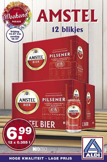 Aanbiedingen Amstel bier - Amstel - Geldig van 09/07/2017 tot 15/07/2017 bij Aldi