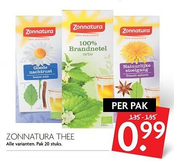 Aanbiedingen Zonnatura thee - Zonnatura - Geldig van 09/07/2017 tot 15/07/2017 bij Deka Markt