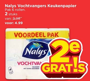 Aanbiedingen Nalys vochtvangers keukenpapier - Nalys - Geldig van 09/07/2017 tot 15/07/2017 bij Vomar