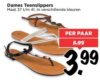 Aanbiedingen Dames teenslippers - Huismerk Vomar - Geldig van 09/07/2017 tot 15/07/2017 bij Vomar