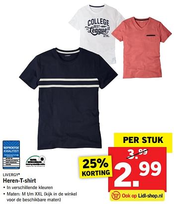Aanbiedingen Heren-t-shirt - Livergy - Geldig van 09/07/2017 tot 16/07/2017 bij Lidl
