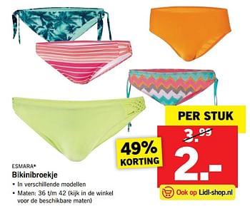 Aanbiedingen Bikinibroekje - Esmara - Geldig van 09/07/2017 tot 16/07/2017 bij Lidl