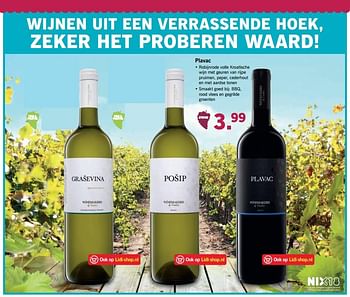 Aanbiedingen Plavac - Rode wijnen - Geldig van 09/07/2017 tot 16/07/2017 bij Lidl