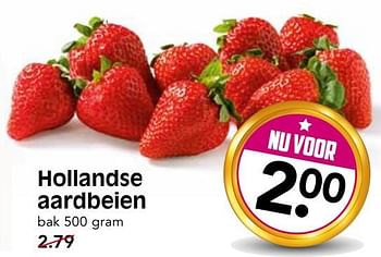 Aanbiedingen Hollandse aardbeien - Huismerk - Em-té - Geldig van 09/07/2017 tot 15/07/2017 bij Em-té